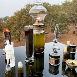 Hermanubis II Oil lamp, candle