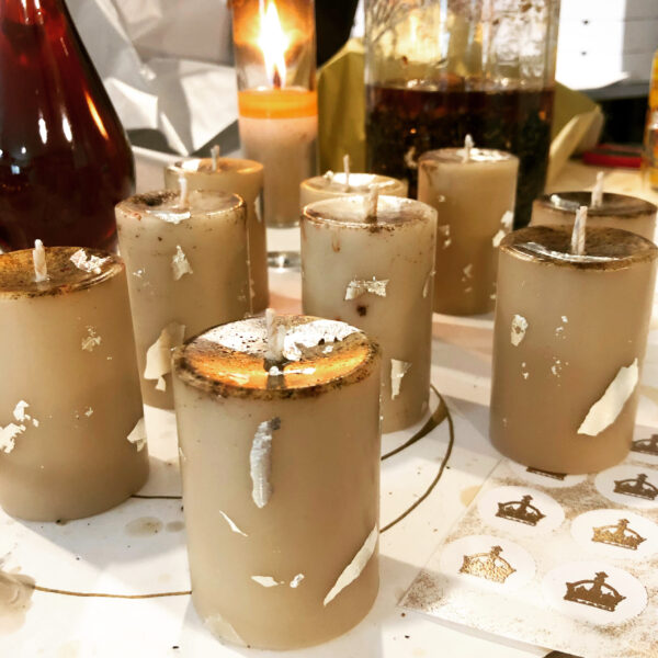 Luminous Crown Candles Gilded Luminous Crown Candles Gilded