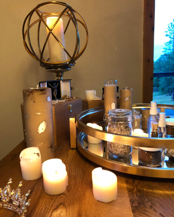 Luminous Crown Candles Talisman Bath Salt Altar Series Luminous Crown Candles Talisman Bath Salt Altar Series