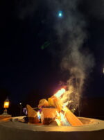 Exalted Jupiter in Cancer Talismanic Materia altar tall fire smoke moon