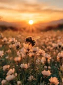 bee-at-sunset-stockcake